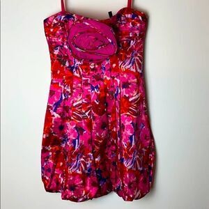 BCBGMaxZria Strapless Mini Dress Begonia Combo 6